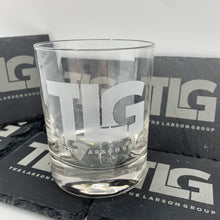 Load image into Gallery viewer, Monogram Glasses &amp; Coaster Set
